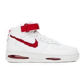 Nike White & Red Air Force 1 Mid Evo Sneakers 241011M236034