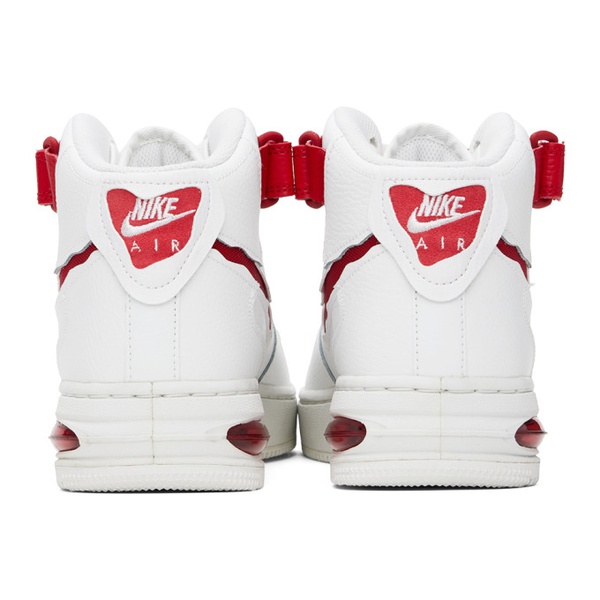 나이키 Nike White & Red Air Force 1 Mid Evo Sneakers 241011M236034