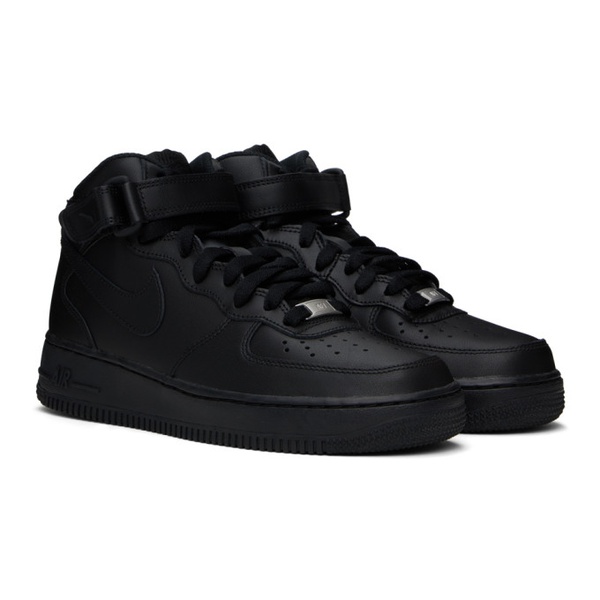 나이키 Nike Black Air Force 1 Mid 07 Sneakers 241011M236039