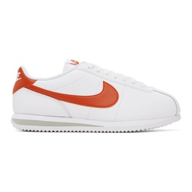 Nike White & Orange Cortez Sneakers 241011M237043