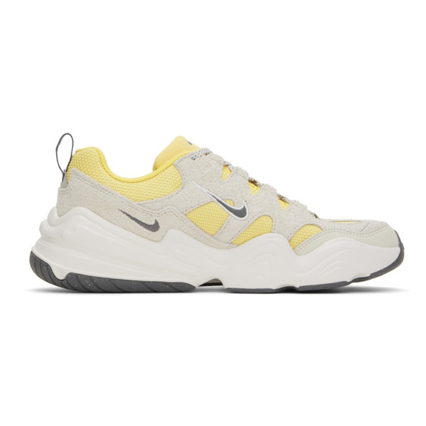 나이키 Nike Yellow & Gray Tech Hera Sneakers 241011M237101