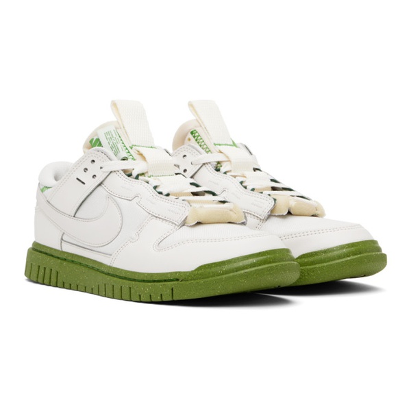 나이키 Nike White & Green Air Dunk Low Jumbo Sneakers 241011M237109