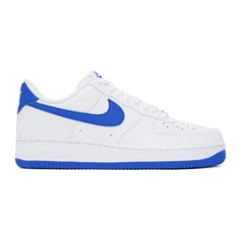 Nike White & Blue Air Force 1 07 Sneakers 241011M237117