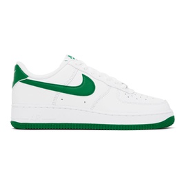 Nike White & Green Air Force 1 07 Sneakers 241011M237118