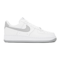 Nike White & Gray Air Force 1 07 Sneakers 241011M237120