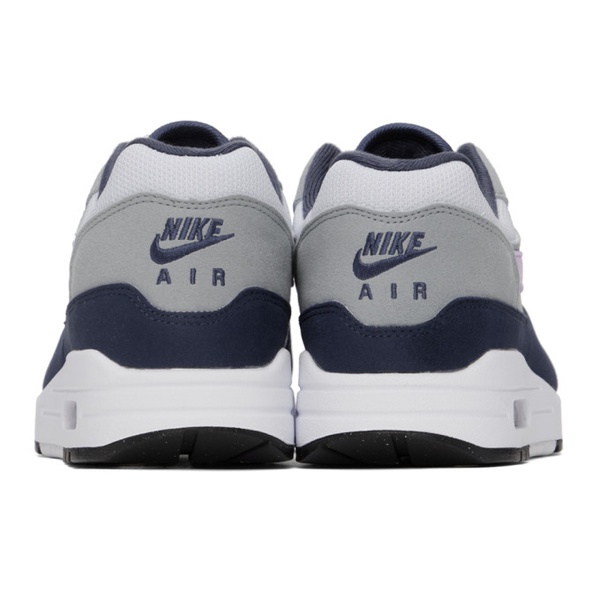 나이키 Nike White & Navy Air Max 1 Sneakers 241011M237127