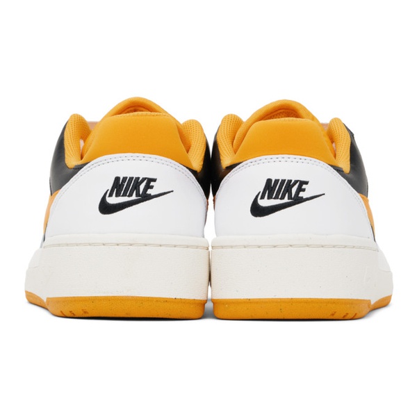 나이키 Nike White & Yellow Full Force Low Sneakers 241011M237141