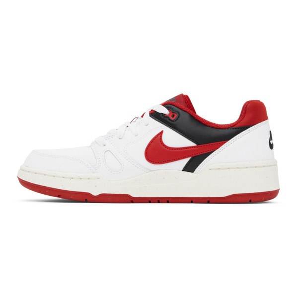 나이키 Nike White & Red Full Force Low Sneakers 241011M237142