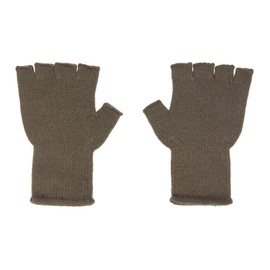 더 엘더 스테이츠먼 The Elder Statesman SSENSE Exclusive Gray Heavy Fingerless Gloves 241014M135000