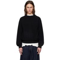 The Elder Statesman Black Simple Sweater 241014M201004
