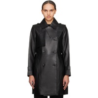 맥케이지 MACKAGE Black Mely Leather Coat 241015F059014