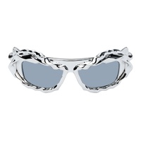 오토링거 Ottolinger SSENSE Exclusive Silver Twisted Sunglasses 241016M134003