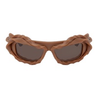 오토링거 Ottolinger SSENSE Exclusive Brown Twisted Sunglasses 241016M134004