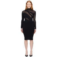 월포드 Wolford Black Sheer Opaque Midi Dress 241017F054000
