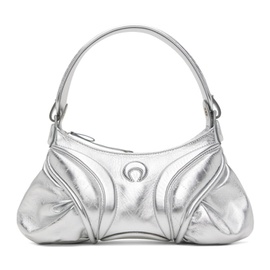 마린 세르 Marine Serre Silver Laminated Leather Futura Bag 241020F048001