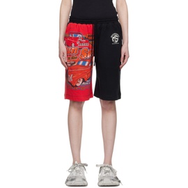 마린 세르 Marine Serre Red & Black Printed Shorts 241020F088004