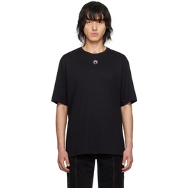 마린 세르 Marine Serre Black Embroidered T-Shirt 241020M213010
