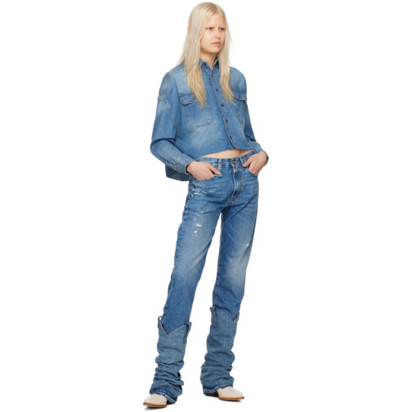  알썰틴 R13 Blue Boyfriend Jeans 241021F069028