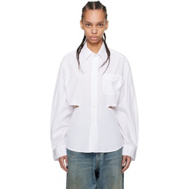알썰틴 R13 White Cutout Shirt 241021F109014