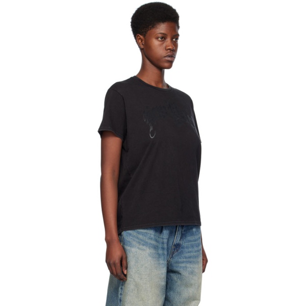  알썰틴 R13 Black New York Boy T-Shirt 241021F110000