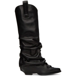 알썰틴 R13 Black Mid Cowboy Sleeve Boots 241021F115002