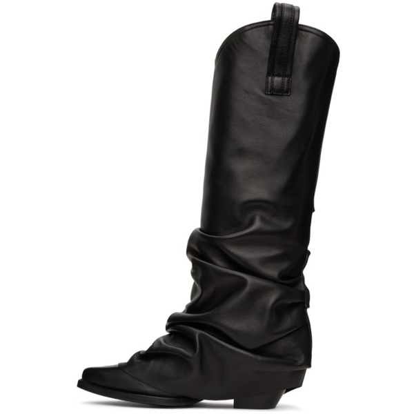  알썰틴 R13 Black Mid Cowboy Sleeve Boots 241021F115002