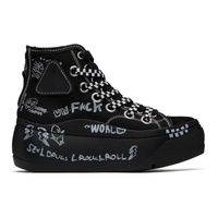 알썰틴 R13 SSENSE Exclusive Black Double Grommet Kurt Sneakers 241021F127012