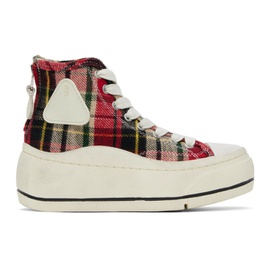 알썰틴 R13 SSENSE Exclusive Red & Green Kurt High Top Sneakers 241021F127015