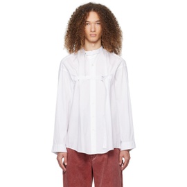 알썰틴 R13 White Cinch Strap Shirt 241021M192005