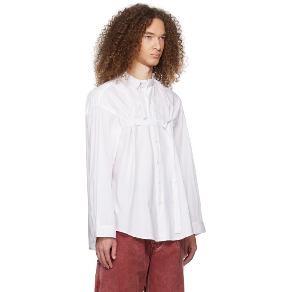  알썰틴 R13 White Cinch Strap Shirt 241021M192005