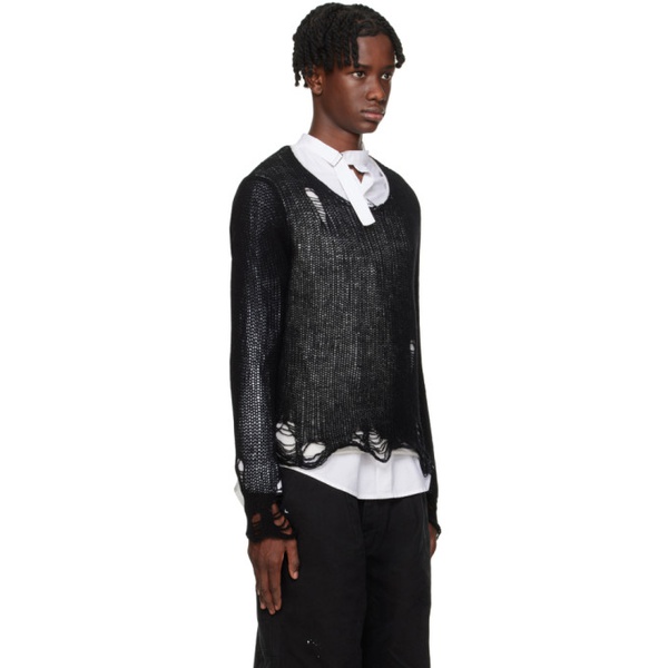  알썰틴 R13 Black Double Layer Sweater 241021M201002