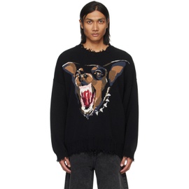 알썰틴 R13 Black Angry Chihuahua Sweater 241021M204003