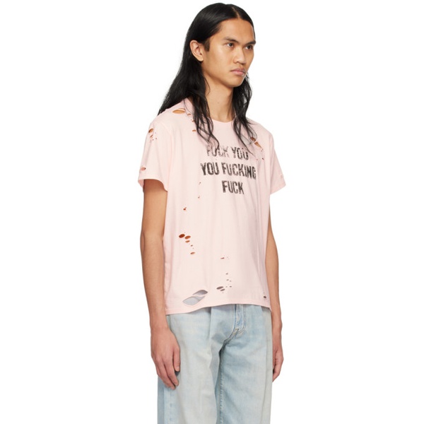  알썰틴 R13 Pink Printed T-Shirt 241021M213016