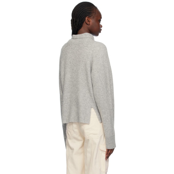 레그앤본 래그 앤 본 Rag & bone 오프화이트 Off-White & Gray Pierce Sweater 241055F100005