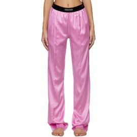 톰포드 TOM FORD Pink Elasticized Pyjama Pants 241076F086001