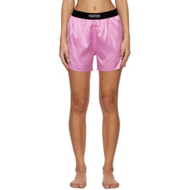 톰포드 TOM FORD Pink Elasticized Pyjama Shorts 241076F088001