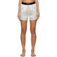톰포드 TOM FORD 오프화이트 Off-White Elasticized Pyjama Shorts 241076F088002