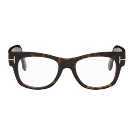톰포드 TOM FORD Brown Square Glasses 241076M133023