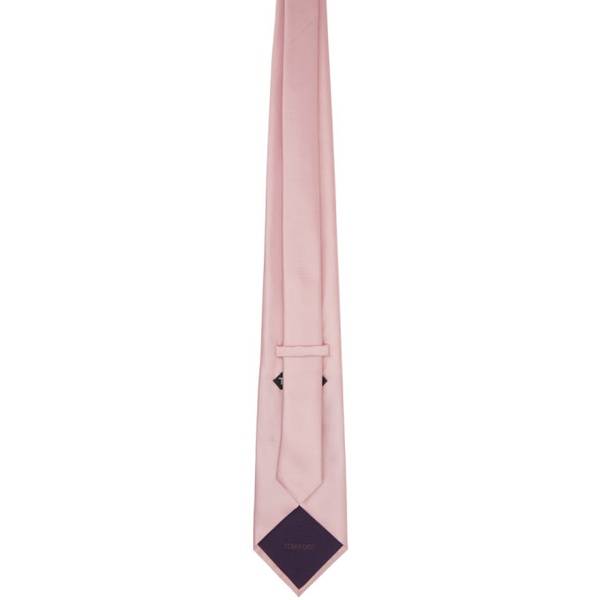 톰포드 톰포드 TOM FORD Pink Solid Twill Tie 241076M158013