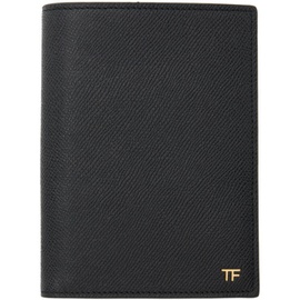 톰포드 TOM FORD Black Small Grain Leather Passport Holder 241076M162004
