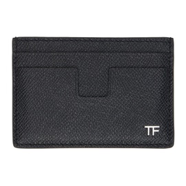 톰포드 TOM FORD Black Leather Classic Card Holder 241076M163050