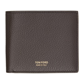 톰포드 TOM FORD Brown Soft Grain Leather Bifold Wallet 241076M164003