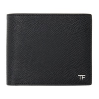 톰포드 TOM FORD Black Small Grain Leather Bifold Wallet 241076M164008