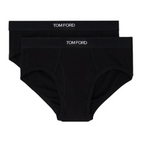 톰포드 TOM FORD Two-Pack Black Briefs 241076M217000