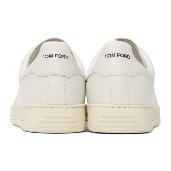 톰포드 톰포드 TOM FORD 오프화이트 Off-White Warwick Grained Leather Sneakers 241076M237000