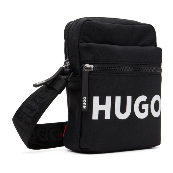  휴고 Hugo Black Ethon 2.0 Logo Bag 241084M170002