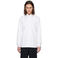 휴고 Hugo White Spread Collar Shirt 241084M192022