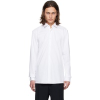 휴고 Hugo White Spread Collar Shirt 241084M192032