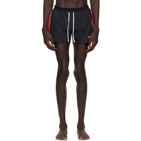 휴고 Hugo Black & Red Quick-Drying Swim Shorts 241084M208001