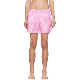 휴고 Hugo Pink Printed Swim Shorts 241084M208013